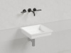 Раковина из искусственного камня S-Stone Salini MAREA 1802207M 40х40 встраиваемая цвет белый без отверстий под смеситель